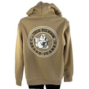New Mens True Religion Buddha Logo Seal Full Zip Hoodie Jacket Size Medium NWT